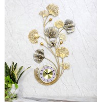 Leaf Etching Big Wall Clock